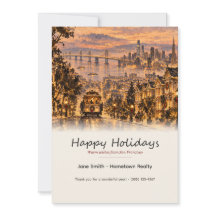 Kerstkaart voor makelaars in San Francisco met ink