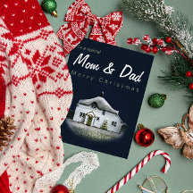 Kerstkaart voor mam en pap - Engels landschap