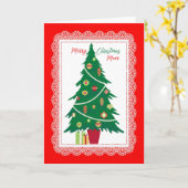 kerstKaart voor mam met boom Kaart (Gele Bloem)