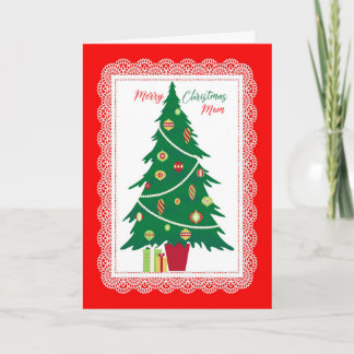 kerstKaart voor mam met boom Kaart