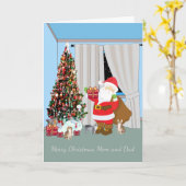 kerstKaart voor mam, pap, van katten Kaart (Gele Bloem)