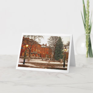 kerstkaart voor marktplein feestdagen kaart