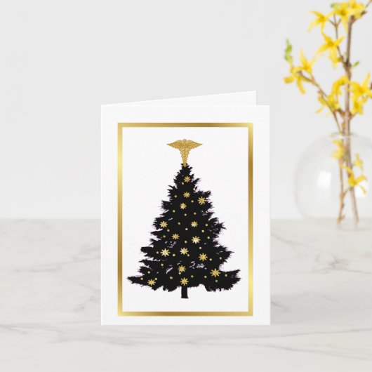 Kerstkaart voor Medische Professionals Kaart (Gele Bloem)