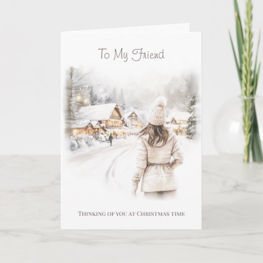 Kerstkaart voor mijn vriend kaart (Voorkant)