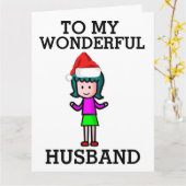 KERSTKAART VOOR MIJN WONDERBARE MAN KAART (Gele Bloem)