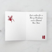 Kerstkaart voor moderne Afro-Amerikaanse vrouw Kaart (Binnen)