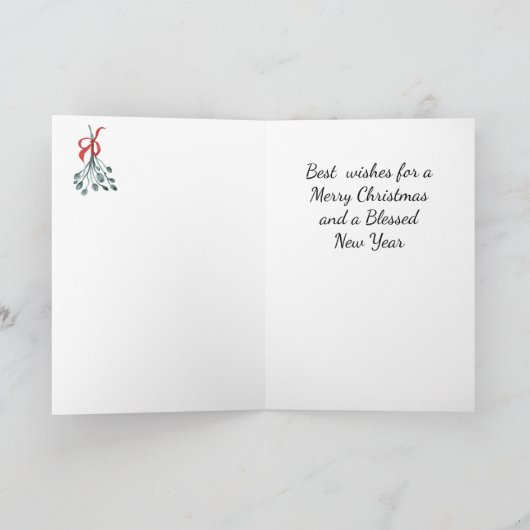 Kerstkaart voor moderne Afro-Amerikaanse vrouw Kaart (Binnen)