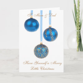 KERSTKAART VOOR MOM & DAD FEESTDAGEN KAART