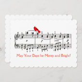 Kerstkaart voor muziekopdraden (Voorkant / Achterkant)