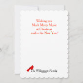 Kerstkaart voor muziekopdraden (Achterkant)