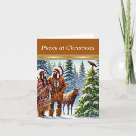 Kerstkaart voor Native Americans Bedankkaart