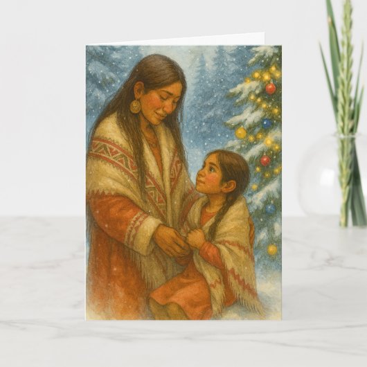 Kerstkaart voor Native Americans Kaart (Voorkant)