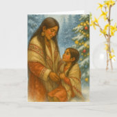 Kerstkaart voor Native Americans Kaart (Gele Bloem)