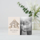 kerstkaart voor nativiteit (Staand voorkant)