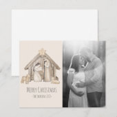 kerstkaart voor nativiteit (Voorkant / Achterkant)