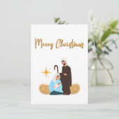 kerstkaart voor nativiteit (Staand voorkant)