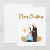 kerstkaart voor nativiteit (Voorkant / Achterkant)