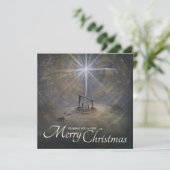 kerstkaart voor nativiteit, flatplein (Staand voorkant)