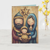 kerstkaart voor nativiteit kaart (Gele Bloem)