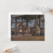 kerstkaart voor nativiteit kaart (Voorkant / Achterkant in situ)