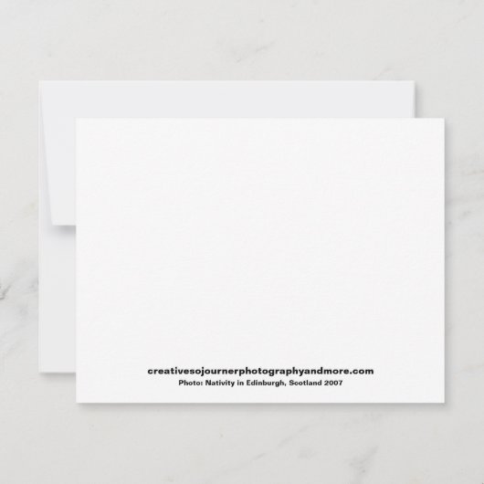 kerstkaart voor nativiteit kaart (Achterkant)