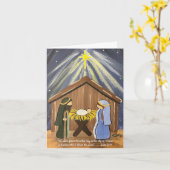 kerstkaart voor nativiteit kaart (Gele Bloem)