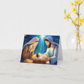 kerstkaart voor nativiteit kaart (Gele Bloem)