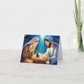 kerstkaart voor nativiteit kaart (Voorkant)