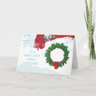 kerstkaart voor nicht feestdagen kaart