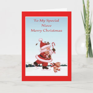 Kerstkaart voor Nicht Feestdagen Kaart