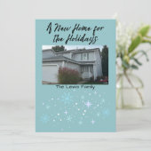Kerstkaart voor nieuw huis (Staand voorkant)