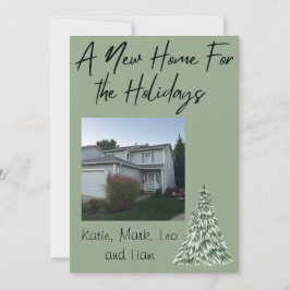 Kerstkaart voor nieuwe woning
