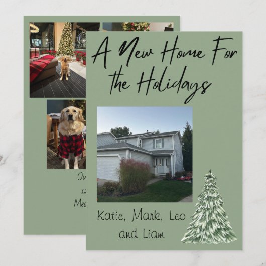 Kerstkaart voor nieuwe woning (Voorkant / Achterkant)