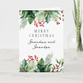 Kerstkaart voor oma en opa met vouwtechniek feestdagen kaart (Voorkant)