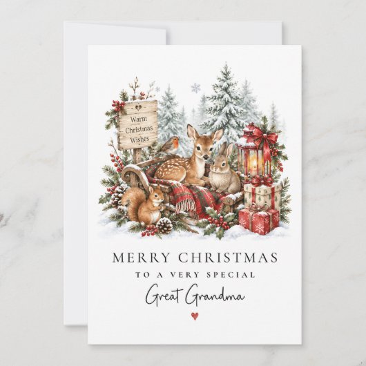 Kerstkaart voor Oma | Grootmoeder Kerstmis (Voorkant)