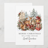 Kerstkaart voor Oma | Grootmoeder Kerstmis (Voorkant / Achterkant)