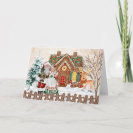 kerstkaart voor ontbijtkoek feestdagen kaart