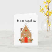 kerstkaart voor ontbijtkoek kaart (Gele Bloem)