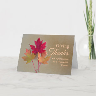 Kerstkaart voor Opa Thanksgiving Dankbetuiging Kaart