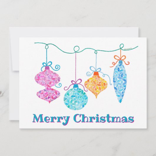 Kerstkaart voor ornamenten (Voorkant)