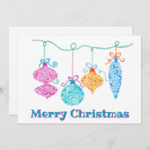 Kerstkaart voor ornamenten (Voorkant / Achterkant)