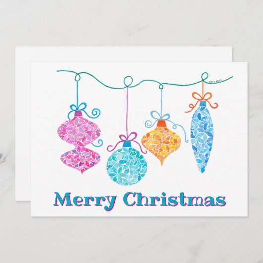 Kerstkaart voor ornamenten (Voorkant / Achterkant)