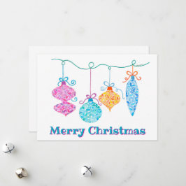 Kerstkaart voor ornamenten