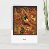 Kerstkaart voor orthodoxe christenen feestdagen kaart (Achterkant)