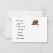  kerstKaart voor paarden en tijdens het vervoer Notitiekaartje (Achterkant)