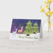 kerstKaart voor pap Snow en Deer Kaart (Gele Bloem)