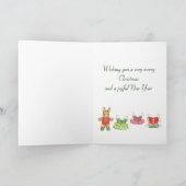 Kerstkaart voor papieren poppen feestdagen kaart (Binnen)