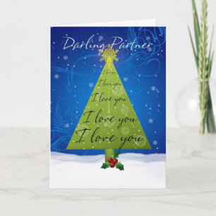 Kerstkaart voor partners met vakantiestructuur feestdagen kaart