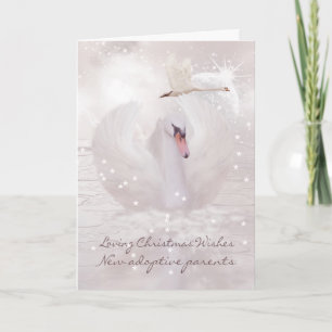 Kerstkaart voor pas adoptieve ouders feestdagen kaart
