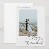 Kerstkaart voor pasgehuwden (Voorkant / Achterkant)